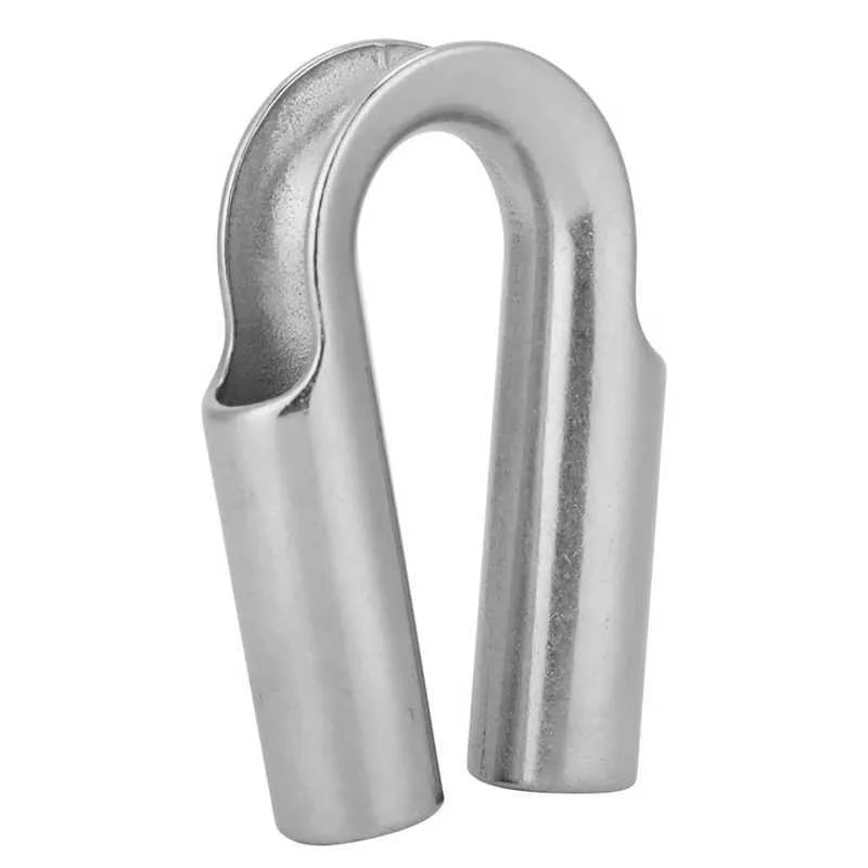 Stainless steel tubular chicken heart ring for pipe and cable support in various sizes