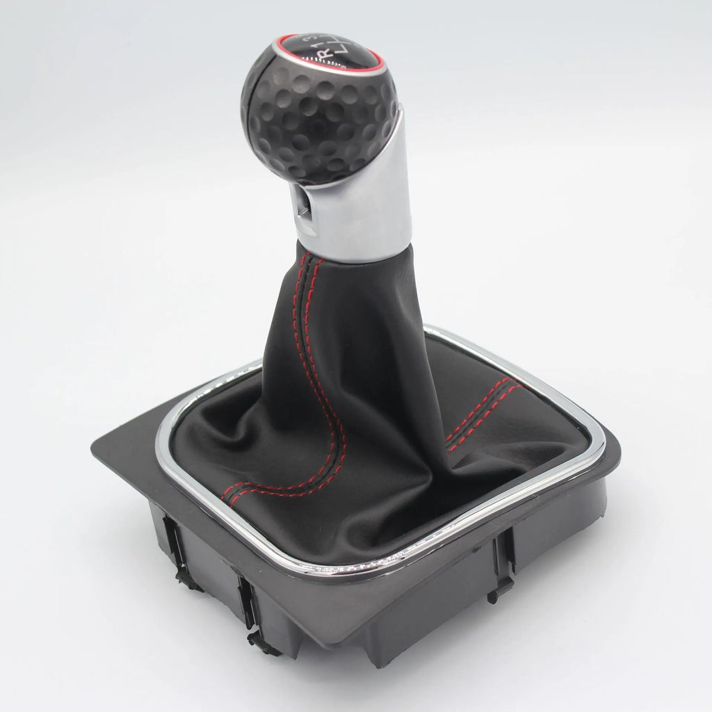High-quality leather gear lever dust boot cover for VW Golf 5 6 7 manual models.