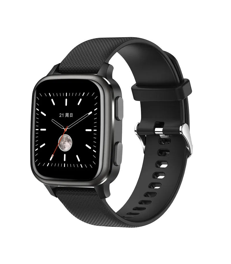 Aluminium alloy smart bracelet with Bluetooth calling and heart rate monitoring in black, blue, green, or pink colours