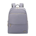 Oxford cloth large capacity women's backpack in black or purplish grey with anti-theft design