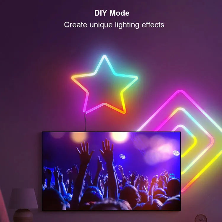 3-metre RGB USB neon LED light strip with remote control for DIY interior lighting