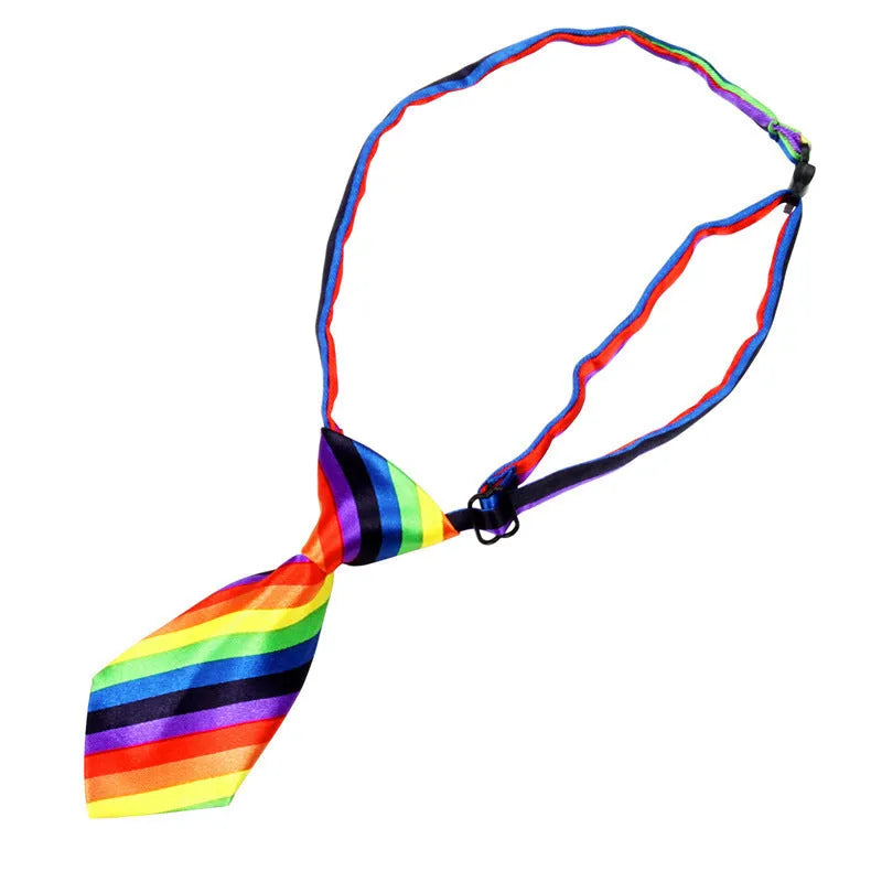 Pet tie bow tie in solid colour nylon measuring 10.5cm by 5cm for cats and dogs