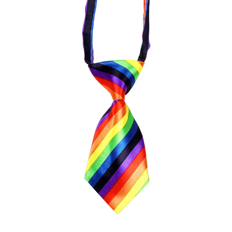 Pet tie bow tie in solid colour nylon measuring 10.5cm by 5cm for cats and dogs