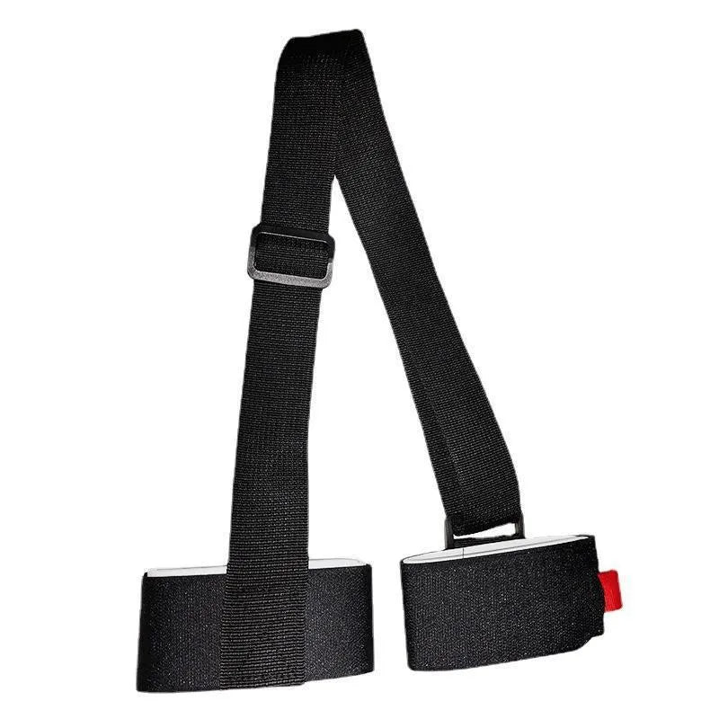 Hook and loop skiing bandage strap with adjustable shoulder strap in multiple colour options