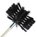 Flexible chimney cleaning brush with nylon bristles and extendable 600mm pole for ducts