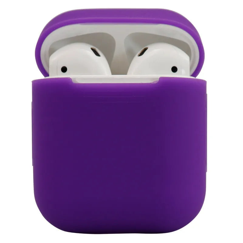Silicone protective cover for AirPods 2 wireless earbuds in multiple colour options