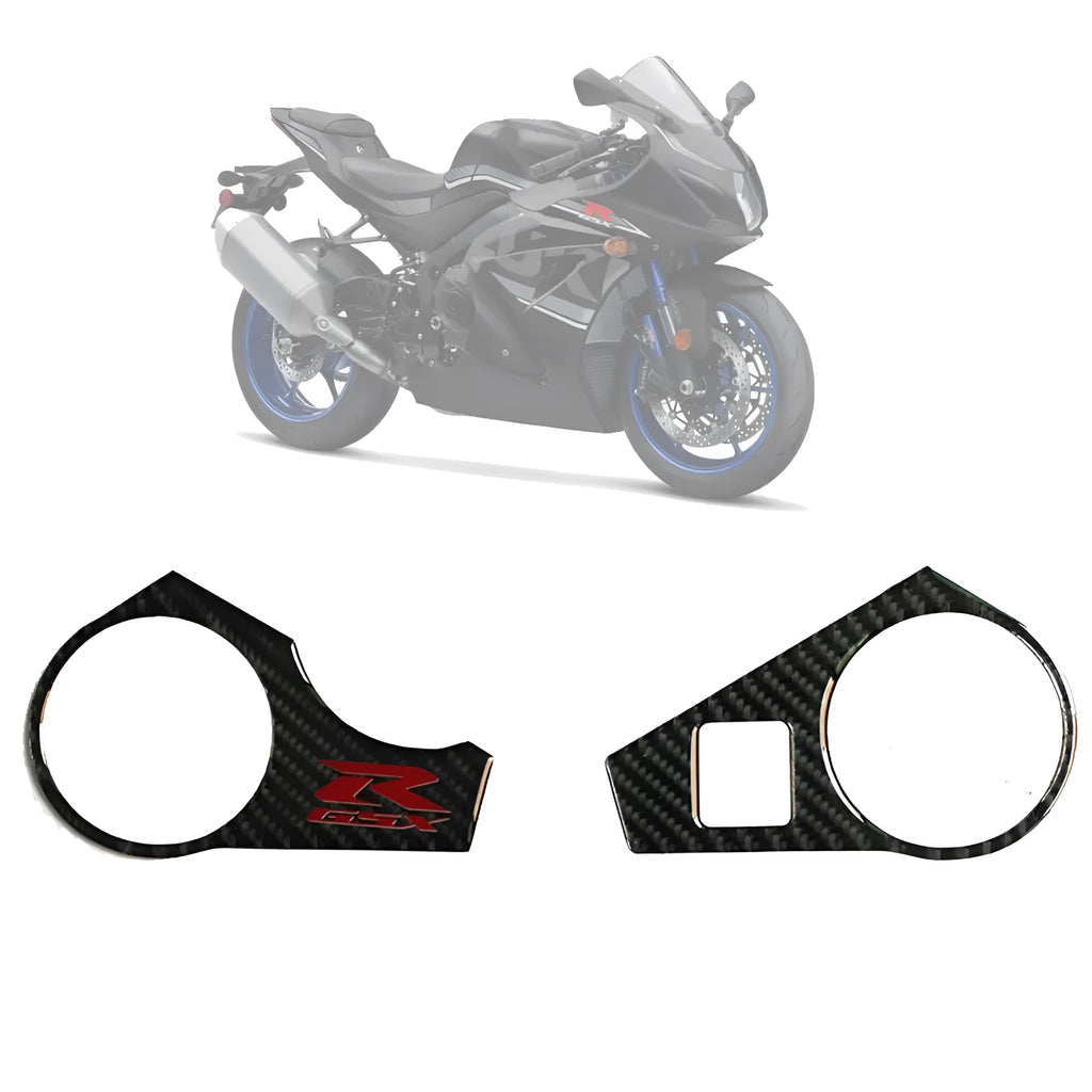 Black carbon fibre pattern motorcycle sticker for SUZUKI GSXR1000 L1 2009-2016 upper connective plate