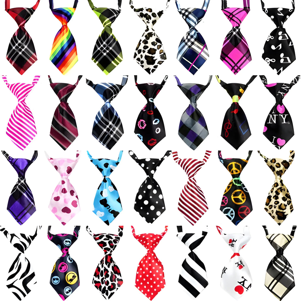 Pet tie bow tie in solid colour nylon measuring 10.5cm by 5cm for cats and dogs