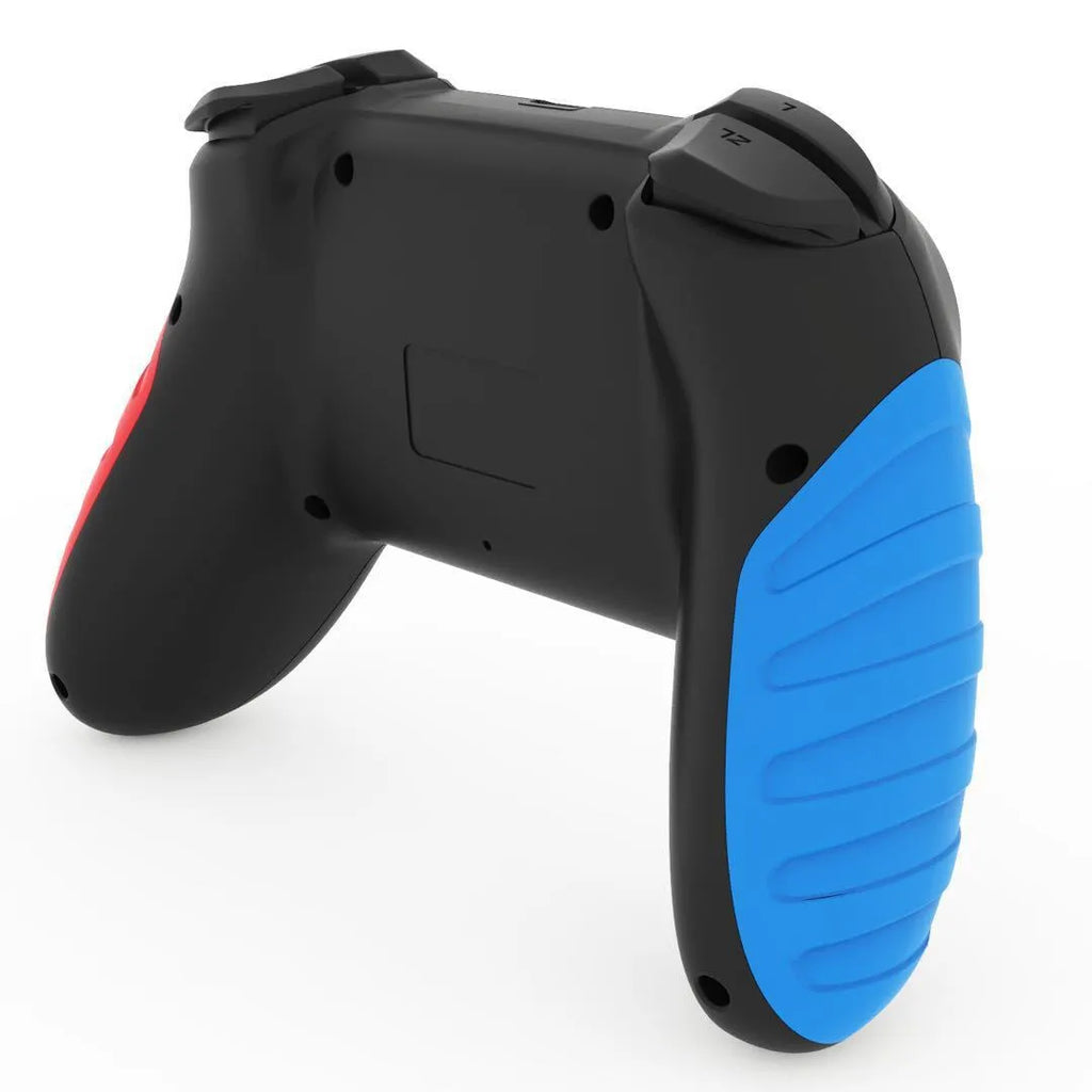 Red and blue wireless Bluetooth gamepad for Nintendo Switch and PC, model STK-7032SN