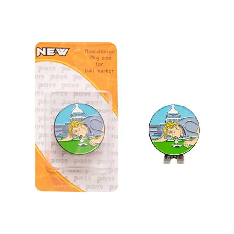 Zinc alloy golf hat clip with detailed Dragon Year metal craft pattern design