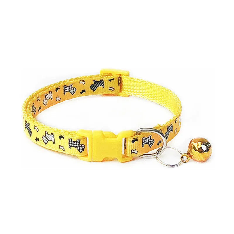 PP patch bell collar for small pets, 1.0cm width, cartoon pattern, six colours available