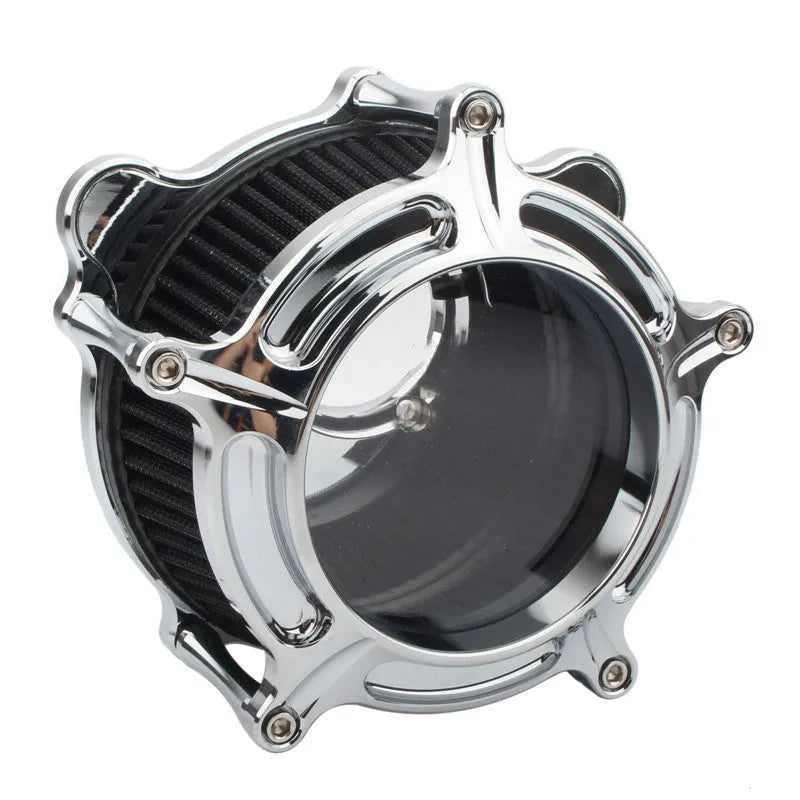 300 aluminium air filter suction retrofitting accessories in multiple colour options including black, red, and blue filter cartridges