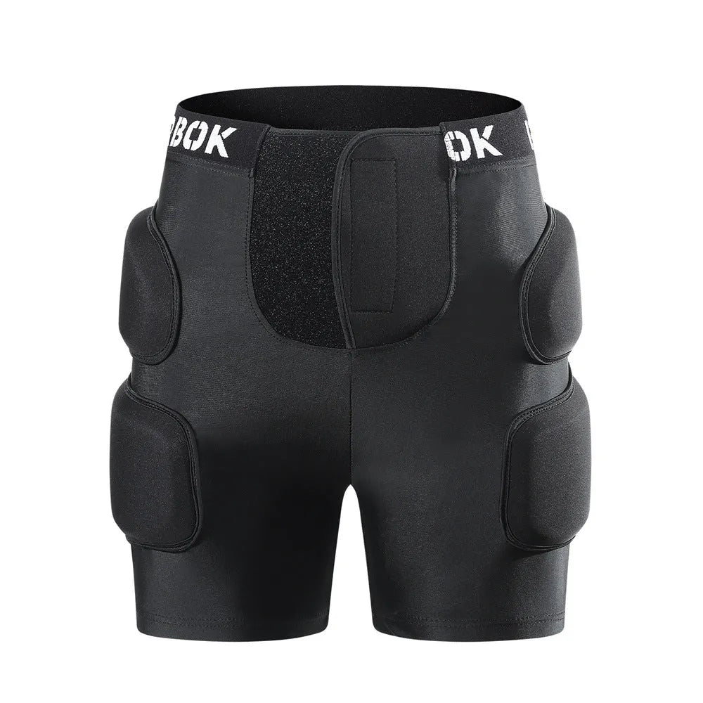 Black spandex hip protection pads with NBR foam for roller skating and skateboarding safety