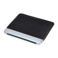 Brown Crazy Horse leather computer liner bag with horizontal design and cowhide lining