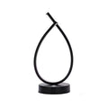 Black and white USB bedside table lamp with touch or switch control, 30cm tall