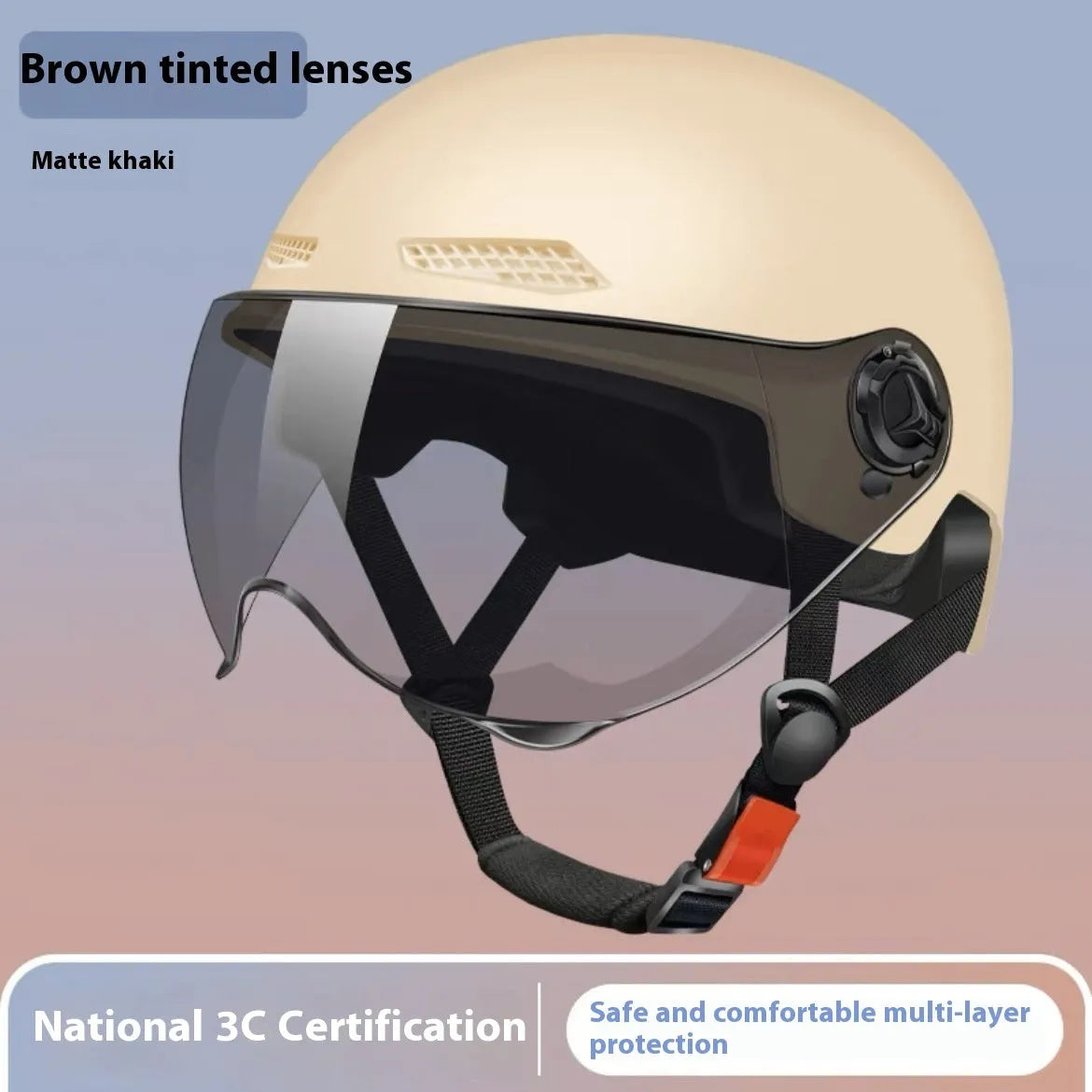 3C certified electric motorcycle helmet in polypropylene with sun protection feature