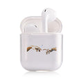 Clear plastic protective case cover for Apple AirPods and AirPods Pro charging case.