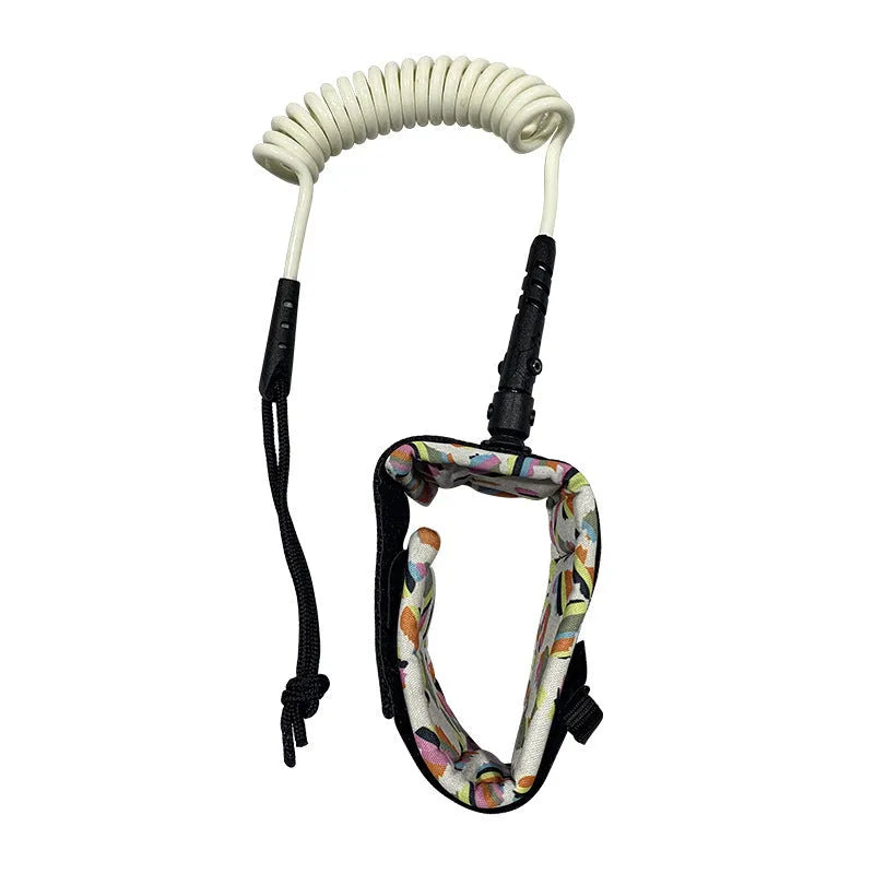 Polypropylene surfboard hand holding rope showing attachment method with 50kg tension capacity