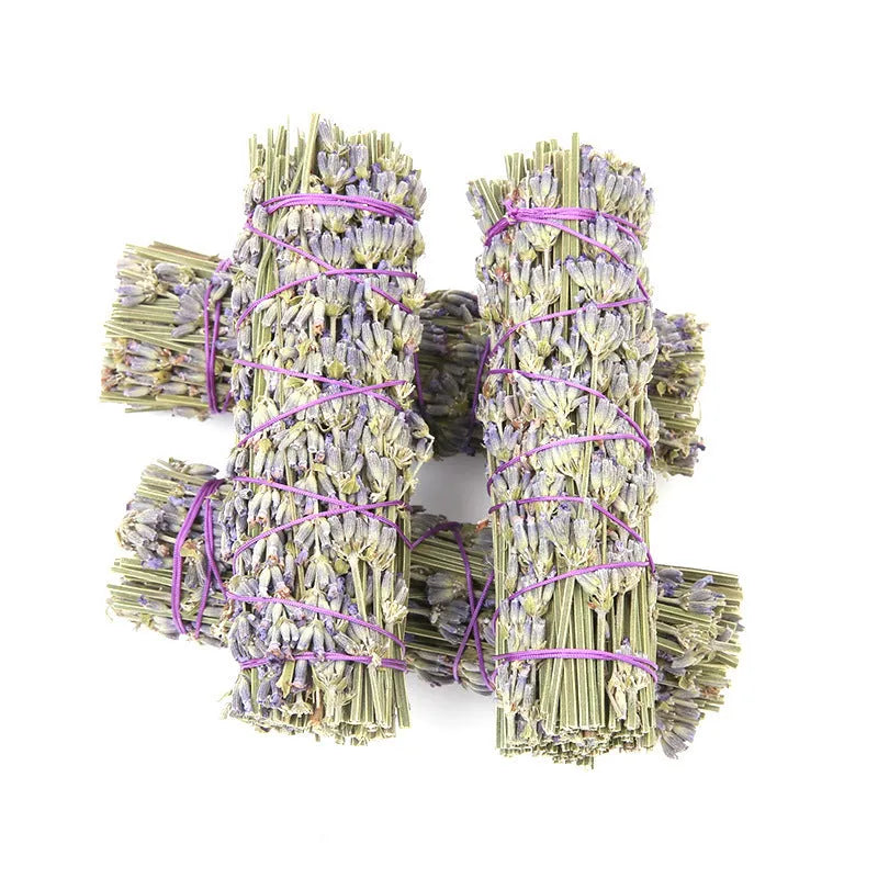 A single, approximately 4-inch-long dried flower aromatherapy stick with lavender fragrance on a plain background.