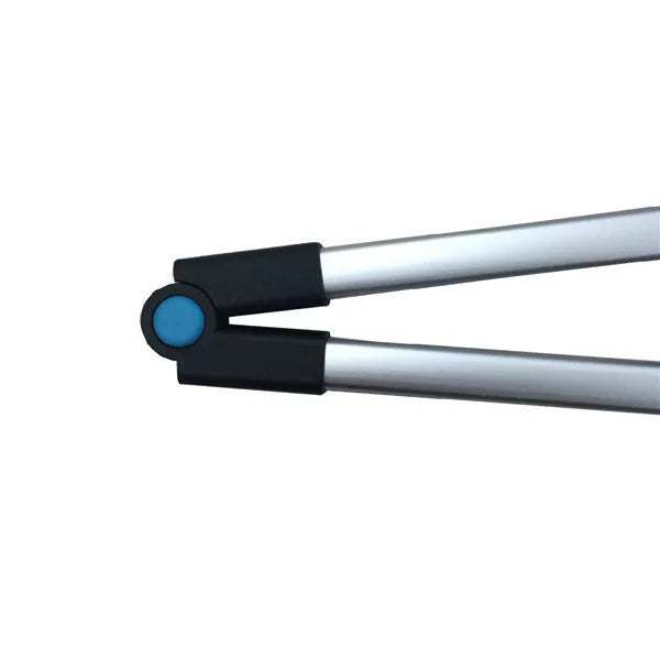 Blue foldable portable pickup tool with extended aluminium handle, 83.5cm long