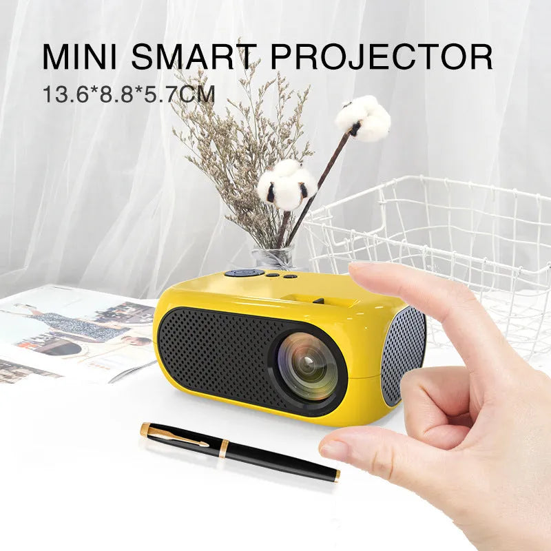 M24 micro mini portable projector in gold or white colour with compact size