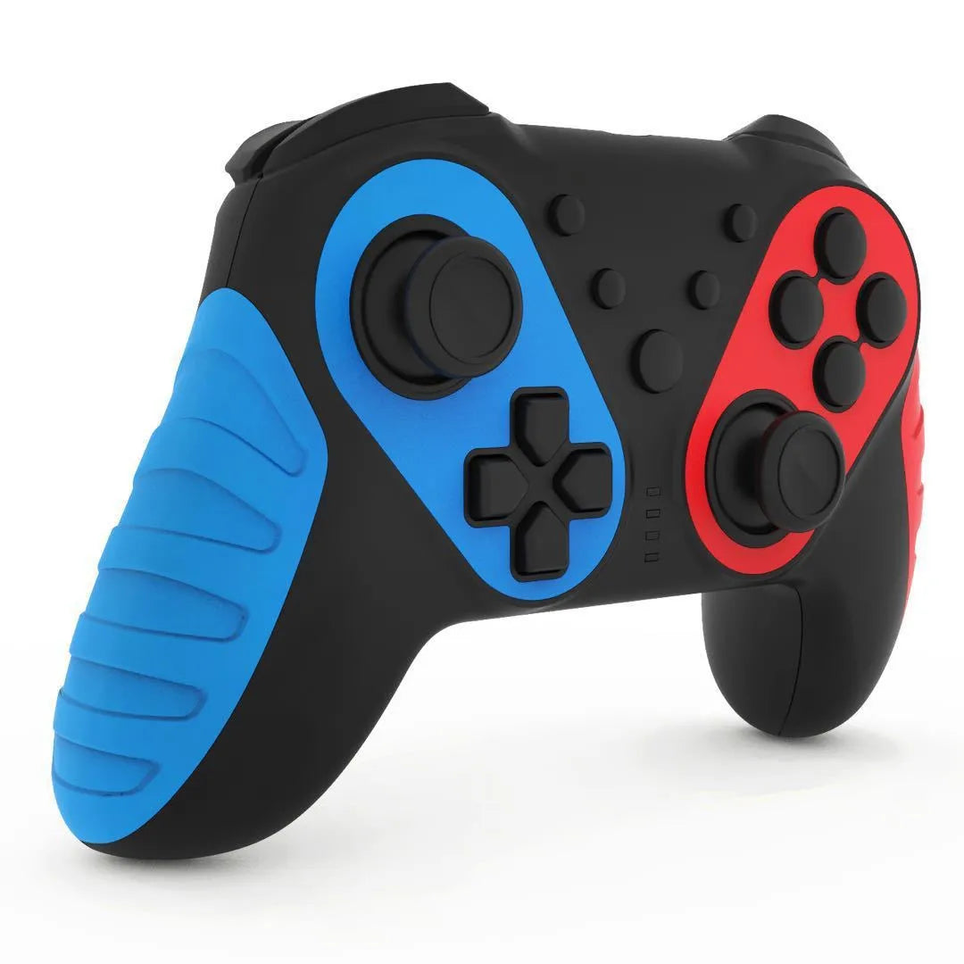 Red and blue wireless Bluetooth gamepad for Nintendo Switch and PC, model STK-7032SN