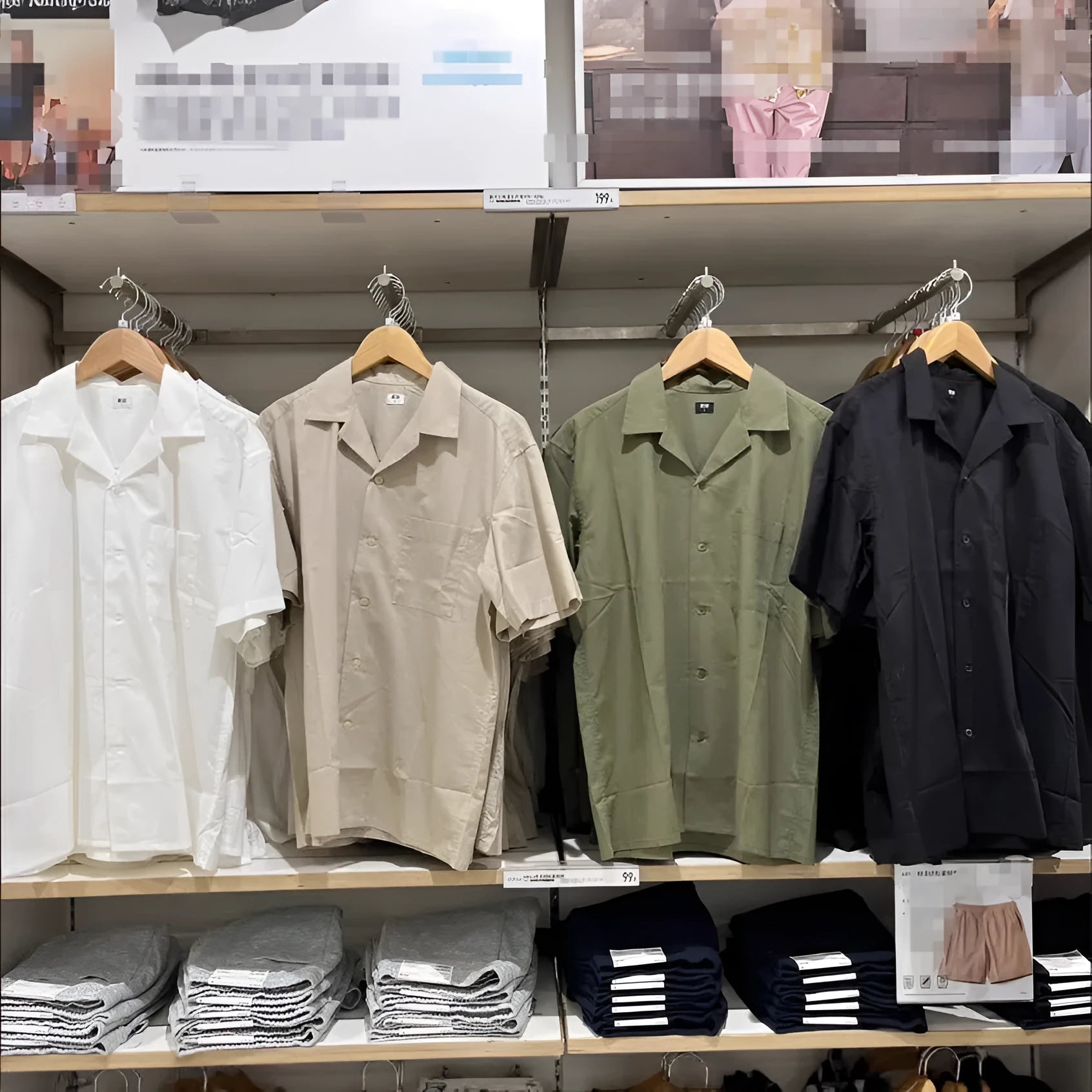 Men's modal cotton blend open collar casual shirt in Japanese Korean style with regular sleeves