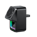 Black and white Bluetooth speaker wireless charger with QC3.0 fast charging