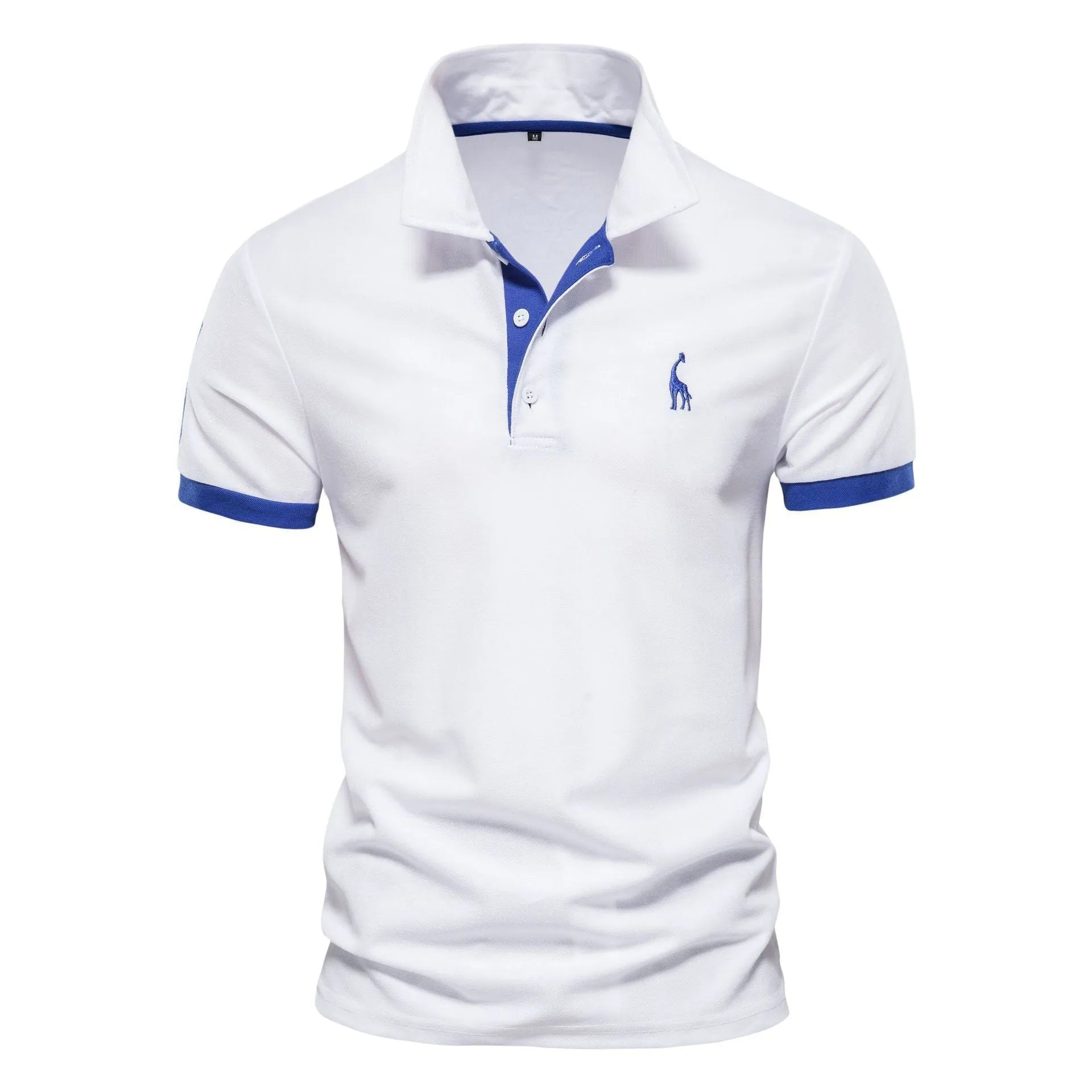 Men's slim fit short sleeve T-shirt with embroidered deer design in various colours