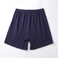 Solid colour modal high-waist men's boxer shorts in black, blue, grey, and brown.