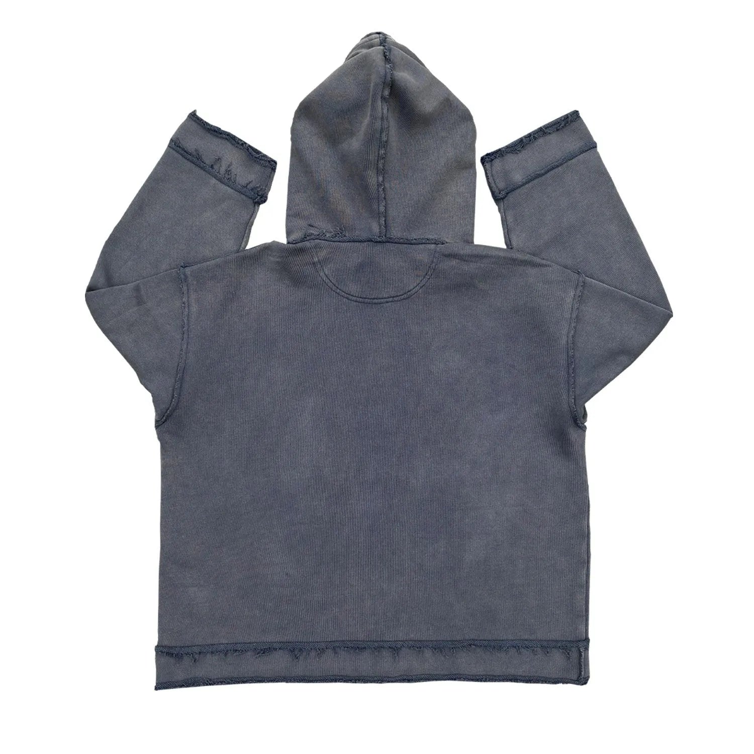 Reverse dark blue unisex hoodie sweater available in sizes M, L, and XL.