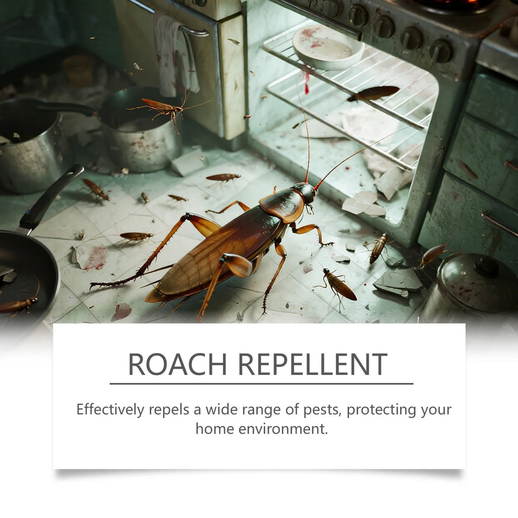 Pack of cockroach bait formula stickers and glue traps for indoor kitchen pest control