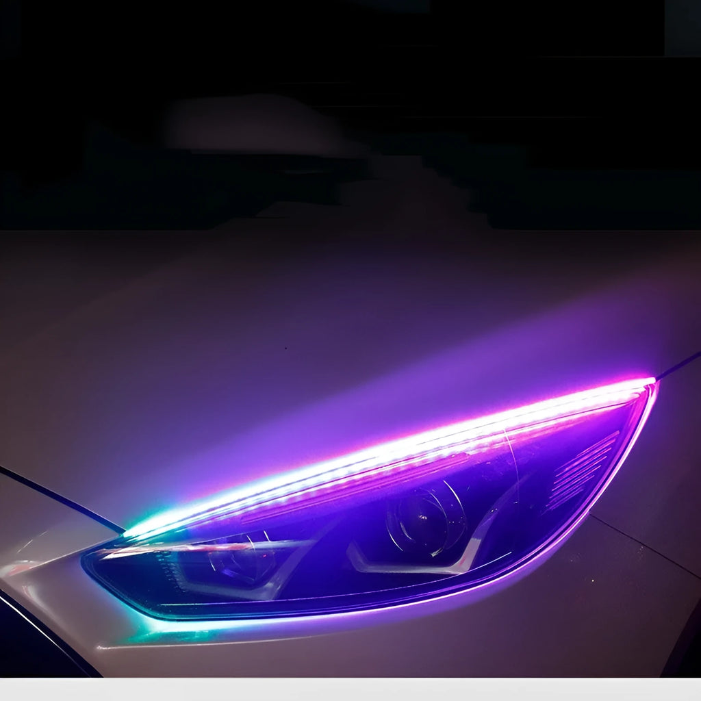 Universal RGB LED daytime running lights with remote control in three size options