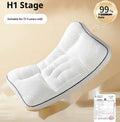Children's antibacterial partition neck pillow with cold and warm sides and silk floss filler