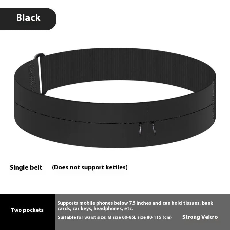 Running Mobile Phone Bag Waist Bag Multifunctional Fitness Marathon Sports Equipment with Waterproof and Breathable Features, Ultra Light Design, Available in Black, Pink, Gray and Sky Blue with Two or Three Pockets or 300ML Kettle Option