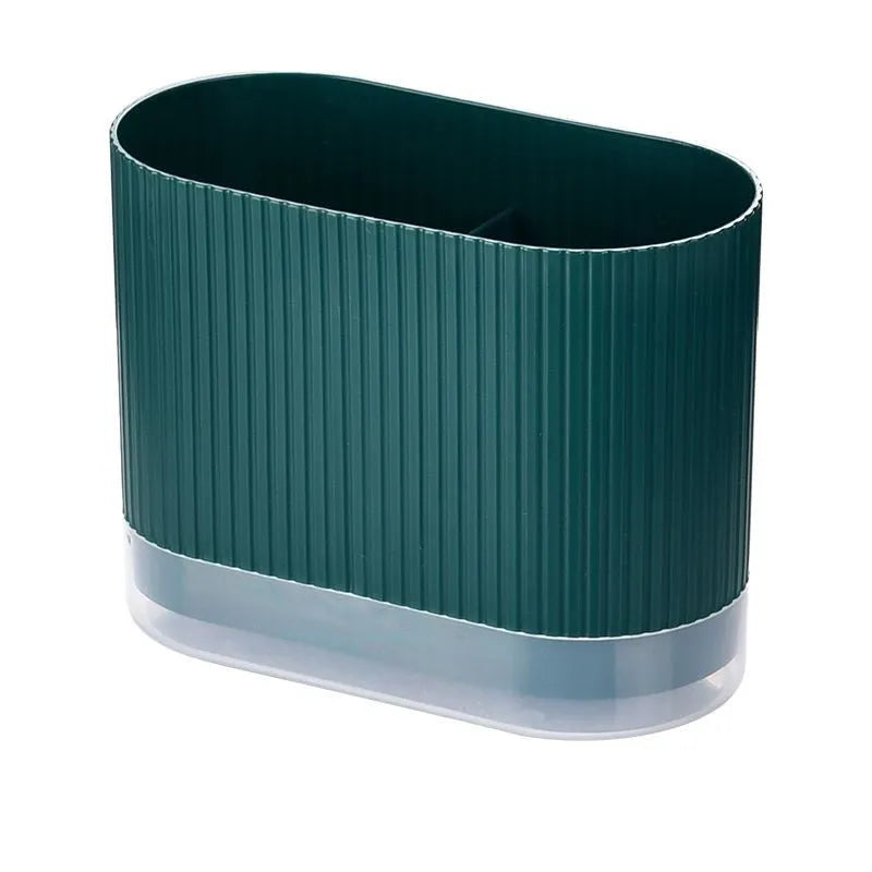 Plastic cross-border chopsticks and spoon holder in beige, dark green or orange wall mounted kitchen organiser