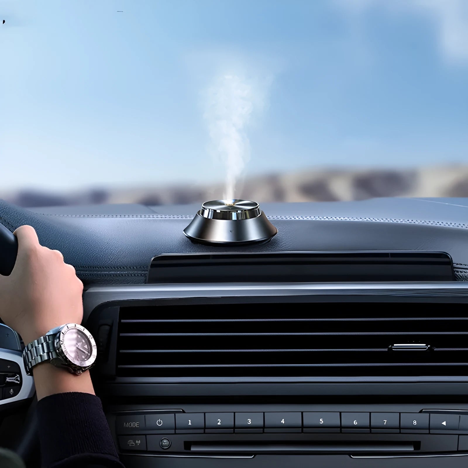 Black butterfly-design car aromatherapy diffuser with USB cable and 50ml essential oil bottle