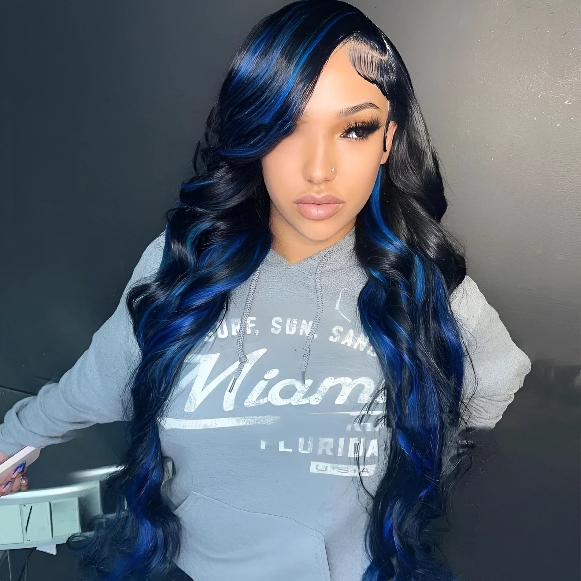 Women's 4x4 lace front human hair headgear in star fashion style available in ten lengths