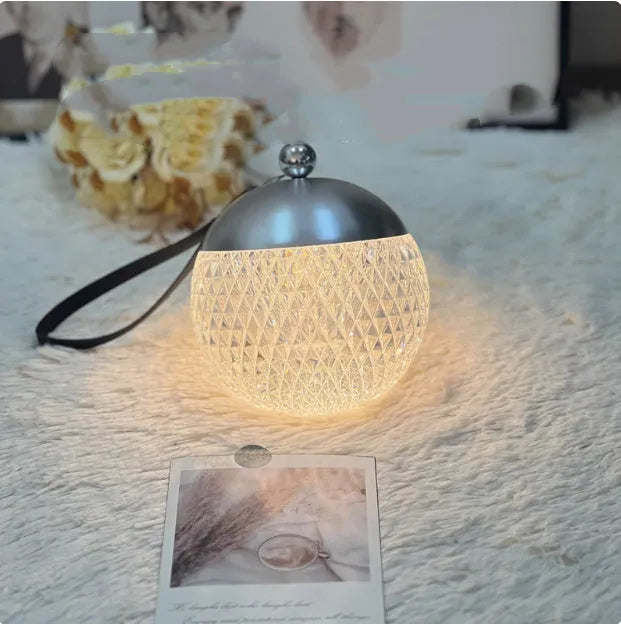 Small 12cm diameter dimmable night lamp with touch control in minimalist European style design