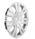 Universal monochrome ABS plastic wheel hub cover in black, silver, and electroplated finishes.