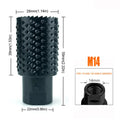 Angle grinder grinding head with spherical shape and M10/M14 thread compatibility