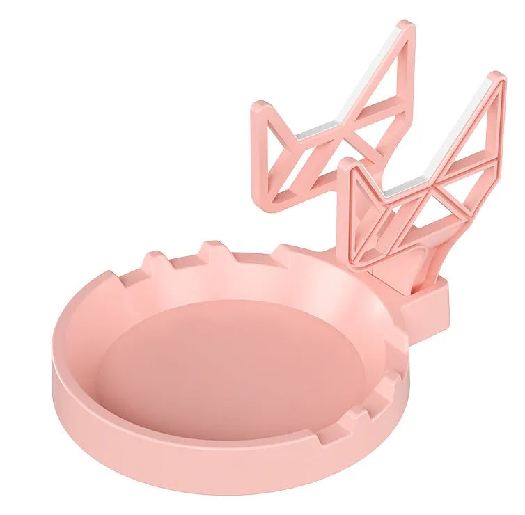 Plastic ABS wall hanging rack with universal handle for game controllers, includes nail-free adhesive glue