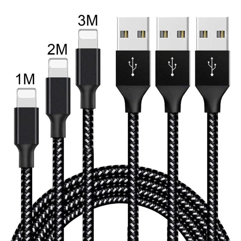 Braided Micro USB charging cable for Android phones in black and white colour