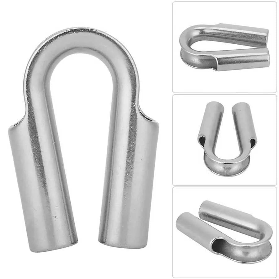 Stainless steel tubular chicken heart ring for pipe and cable support in various sizes
