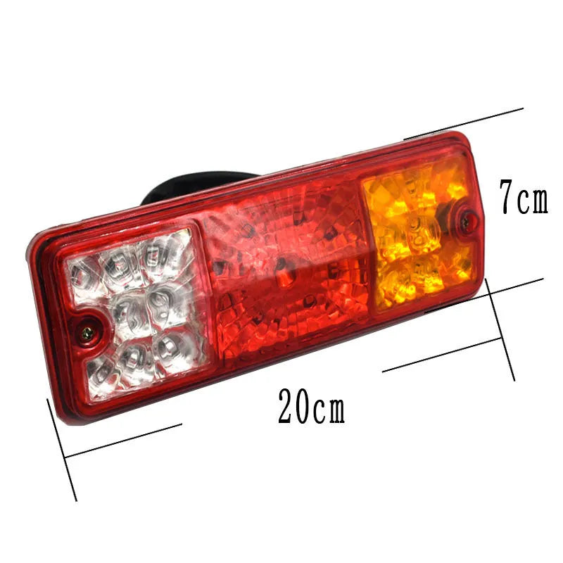 Black shell electric tricycle taillight with semi-closed design for 12V or 48-60V systems