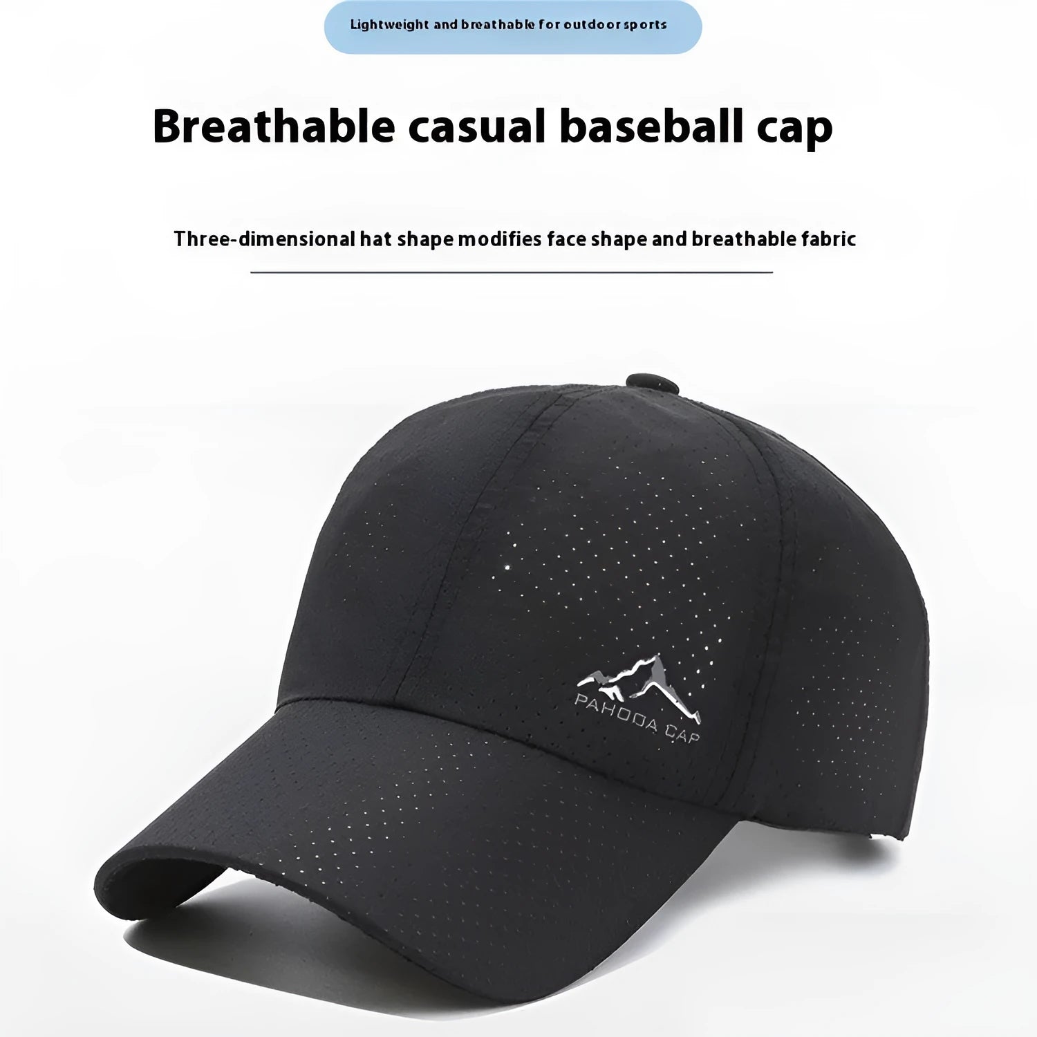 Korean style adjustable baseball cap in a solid colour with a dome crown.