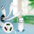 Multi-interface mobile phone charging cable with USB, Mini USB, Micro USB, and TYPE-C connectors