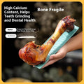 Puppy dental chew toy for teeth cleaning with calcium supplement in roasted ox bone flavour