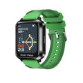 Smart bracelet with split screen display showing password lock interface on silicone wristband