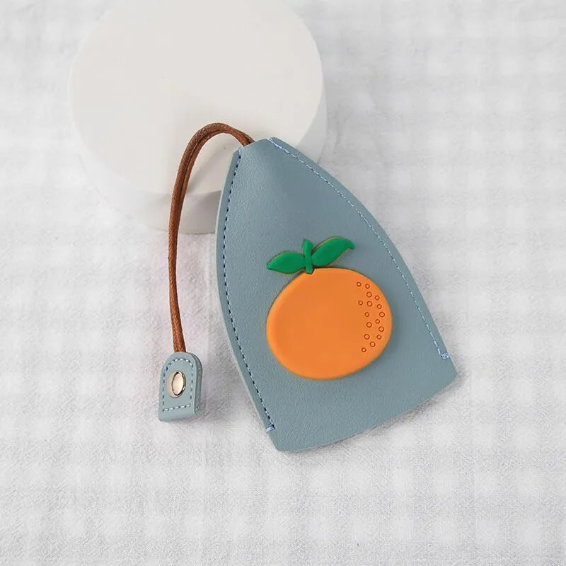 Cartoon style pull-out car key case made from PU leather in assorted designs